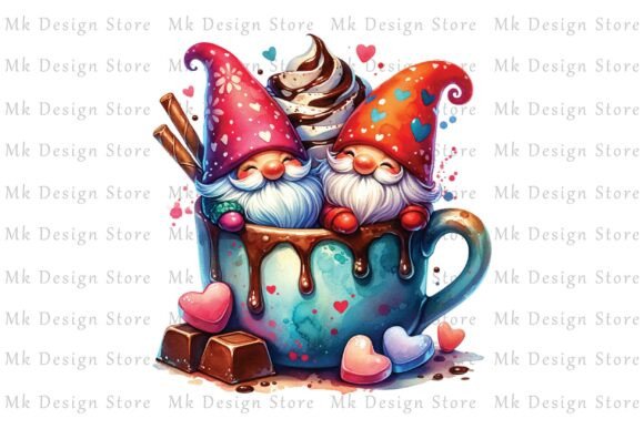 Download Coffee Cup Gnome Valentine Graphics - Gnome Collection