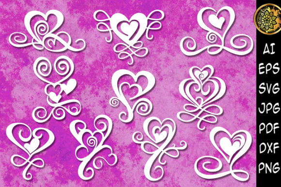 Download Valentine Swirl Heart Clipart - Swirl Collection