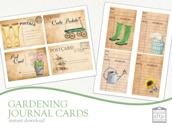 Download Vintage Gardening Junk Journal Cards - Journal cards Collection