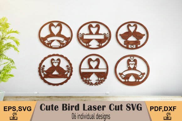 Download Romantic Goose Couple Laser Cut SVG - Romantic Collection