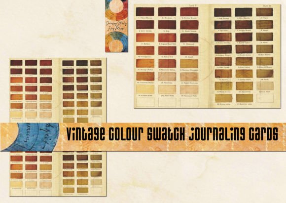Download Vintage Colour Swatch Journal Cards - Journal cards Collection