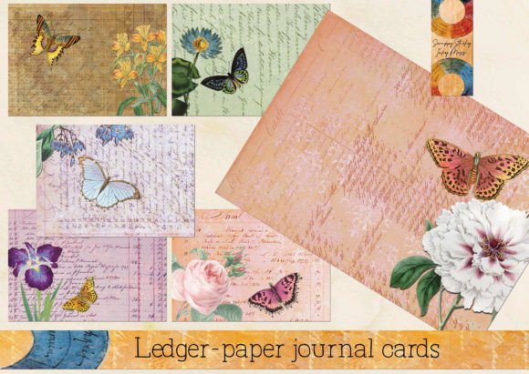 Download Beautiful Ledger Paper Journal Cards - Journal cards Collection