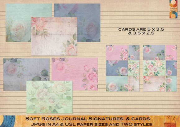 Download Soft Roses Papers + Journal Cards - Journal cards Collection