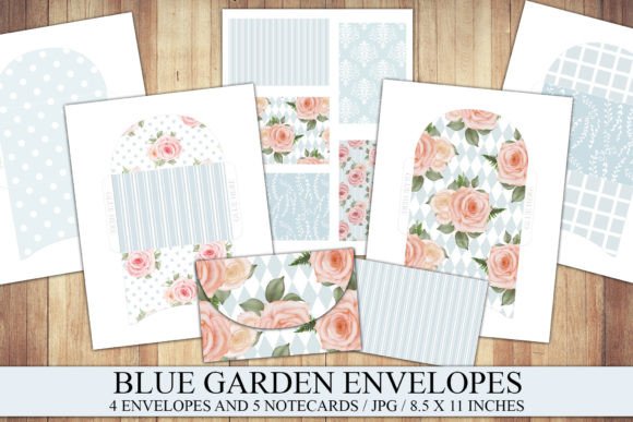 Download Blue Garden Envelopes and Journal Cards - Journal cards Collection