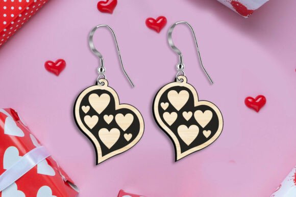 Download Love Heart SVG Earrings Romantic Gift - Romantic Collection