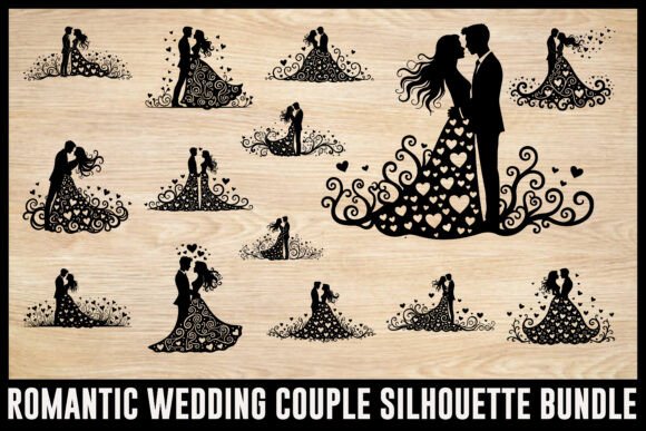 Download Romantic Wedding Couple Clipart Set - Romantic Collection