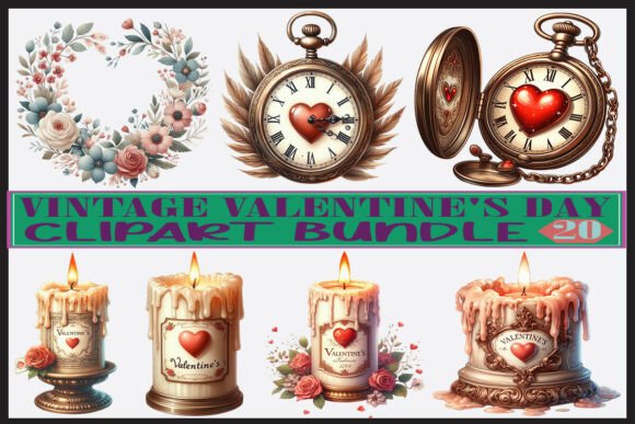Download Retro Romantic Love Illustrations - Romantic Collection