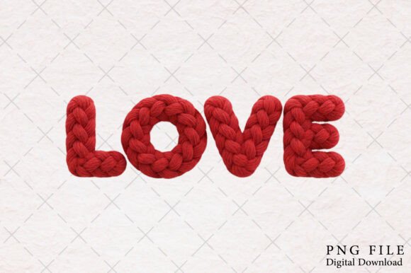 Download Yarn Crochet Valentine Love Png - Love png Collection